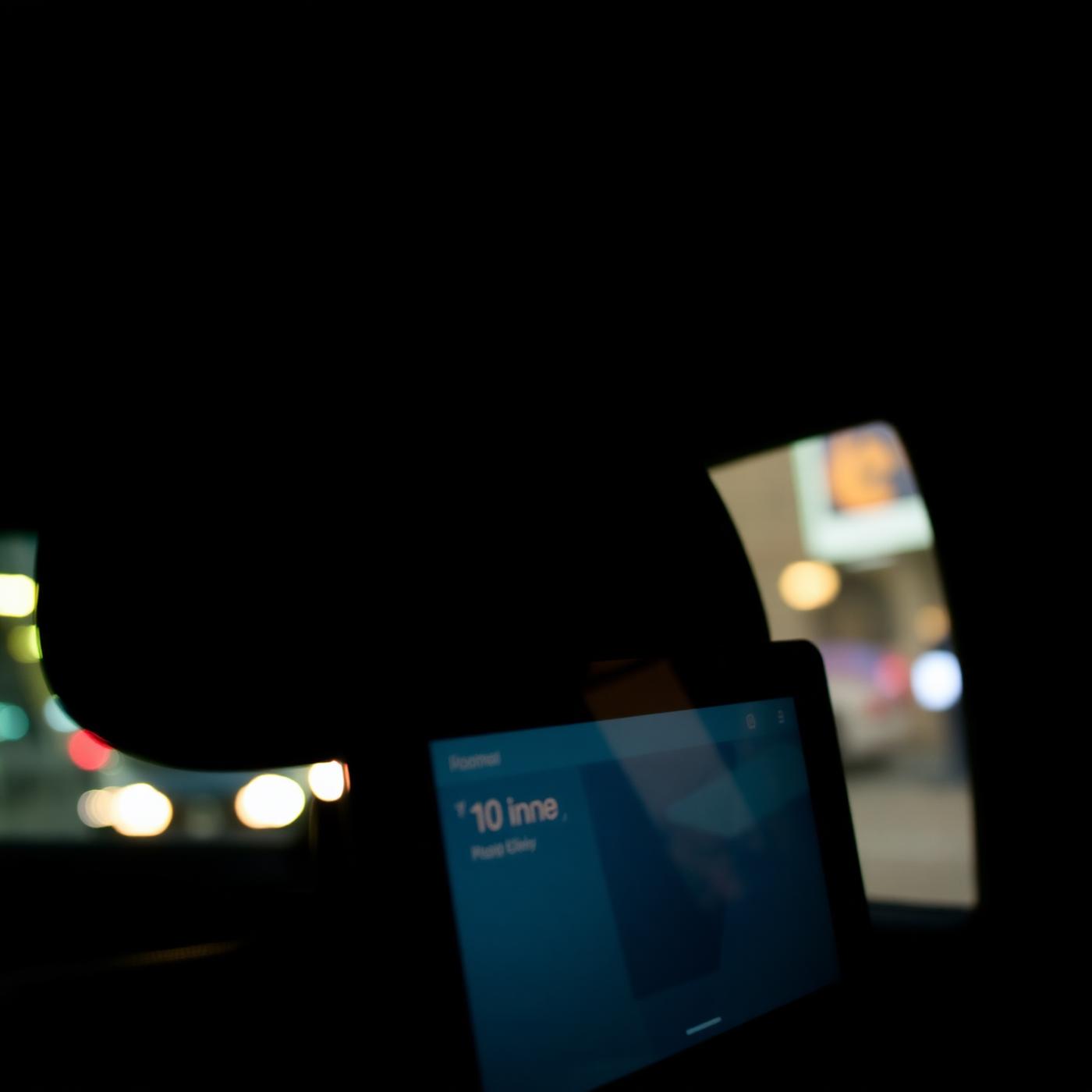Touch-Display im Taxi